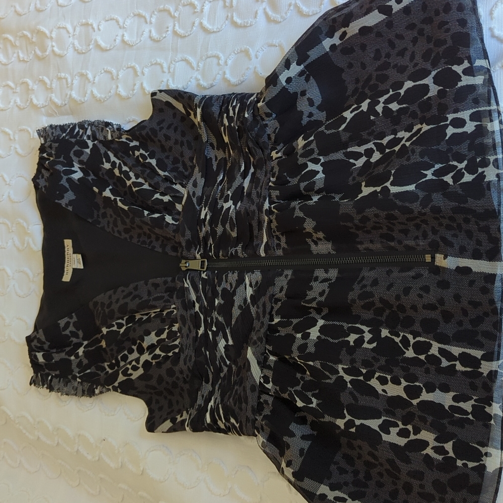 Burberry Silk Peplum Top